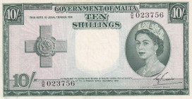 Malta, 10 Shilings, 1954, AUNC, p23a
Estimate: USD 500-1000