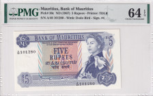 Mauritius, 5 Rupees, 1967, UNC, p30c
Estimate: USD 40-80