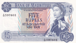 Mauritius, 5 Rupees, 1967, UNC, p30c
Estimate: USD 30-60