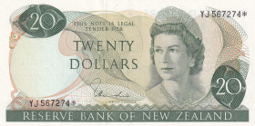 New Zealand, 20 Dollars, 1977, UNC, p167dr, REPLACEMENT
Estimate: USD 175-350