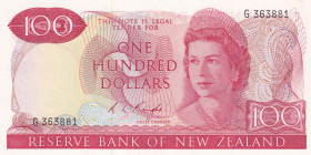 New Zealand, 100 Dollars, 1975/77, UNC, p168b
Estimate: USD 1500-3000