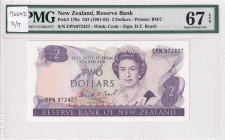 New Zealand, 2 Dollars, 1981/92, UNC, p170c
Estimate: USD 100-200
