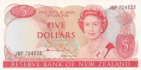 New Zealand, 5 Dollars, 1985/89, UNC, p171b
Estimate: USD 40-80