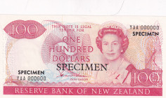 New Zealand, 100 Dollars, 1981, UNC, p175as, SPECIMEN
Estimate: USD 500-1000