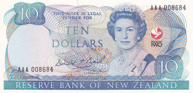 New Zealand, 10 Dollars, 1990, UNC, p176
Estimate: USD 30-60
