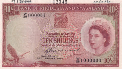 Rhodesia & Nyasaland, 10 Shillings, 1956, UNC, p20s, SPECIMEN
Estimate: USD 1200-2400