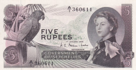 Seychelles, 5 Rupees, 1968, UNC, p14a
Estimate: USD 125-250