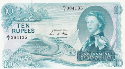 Seychelles, 10 Rupees, 1974, UNC, p15b
Estimate: USD 350-700