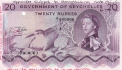 Seychelles, 20 Rupees, 1974, UNC, p16s, SPECIMEN
Estimate: USD 600-1200