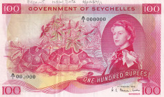 Seychelles, 500 Rupees, 1968, XF, p18a, SPECIMEN
Estimate: USD 1700-2400
