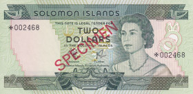 Solomon Islands, 2 Dollars, 1977, UNC, p5s, SPECIMEN
Estimate: USD 25-50