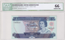 Solomon Islands, 5 Dollars, 1977, UNC, p6b
Estimate: USD 50-100