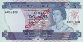 Solomon Islands, 5 Dollars, 1977, UNC, p6s, SPECIMEN
Estimate: USD 30-60