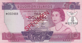 Solomon Islands, 10 Dollars, 1977, UNC, p7s, SPECIMEN
Estimate: USD 50-100