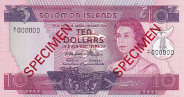 Solomon Islands, 10 Dollars, 1977, UNC, p7s, SPECIMEN
Estimate: USD 75-150