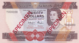 Solomon Islands, 20 Dollars, 1984, UNC, p12s, SPECIMEN
Estimate: USD 150-300