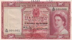 Southern Rhodesia, 10 Shilings, 1952, AUNC, p12a, SPECIMEN
Estimate: USD 750-1500