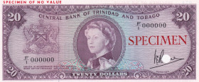 Trinidad & Tobago, 20 Dollars, 1964, UNC, p29s, SPECIMEN
Estimate: USD 650-1300