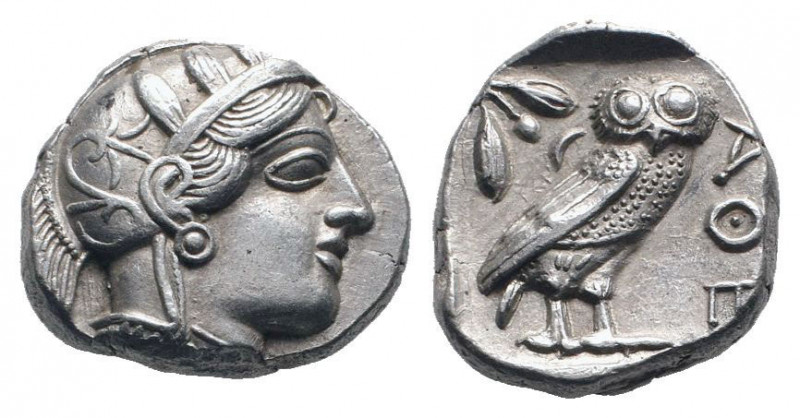 ATTICA.Athens.Circa 454-404 BC.AR Tetradrachm.Helmeted head of Athena right / AΘ...