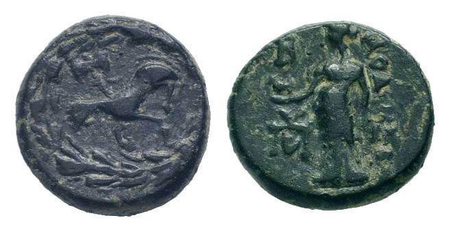 PHRYGIA. Laodicea. Time of Tiberius.14-37 AD. AE Bronze.ΠYΘ ΛAOΔIKEΩN, Aphrodite...