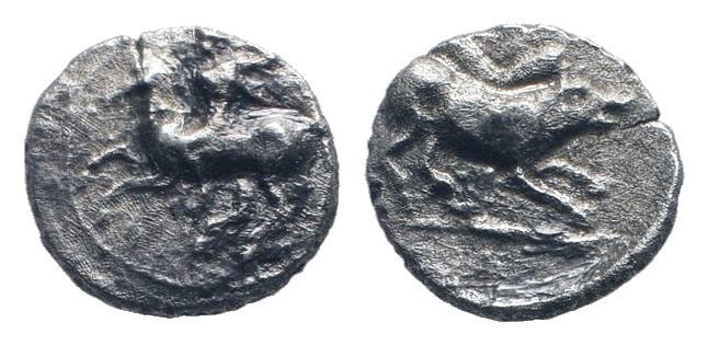 PAMPHYLIA. Aspendos.Circa 420-360 BC.AR Drachm. Naked horseman galloping left / ...
