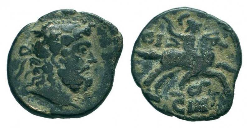 PISIDIA. Isinda.2nd-1st Centuries BC.AE Bronze. Laureate head of Zeus right / ΙC...