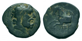 PISIDIA.Termessos.1st Century BC.AE Bronze.Laureate head of Zeus to right / TEP, Forepart of a horse to left. SNG France 2133.Very fine.

Weight : 3.9...