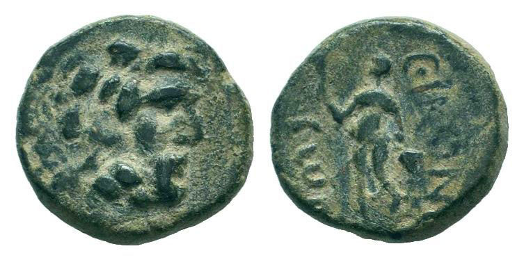 LYCAONIA.Iconium.1st century BC.AE Bronze. Head of Zeus right / EIKONIEΩΝ; ΗΚ, P...