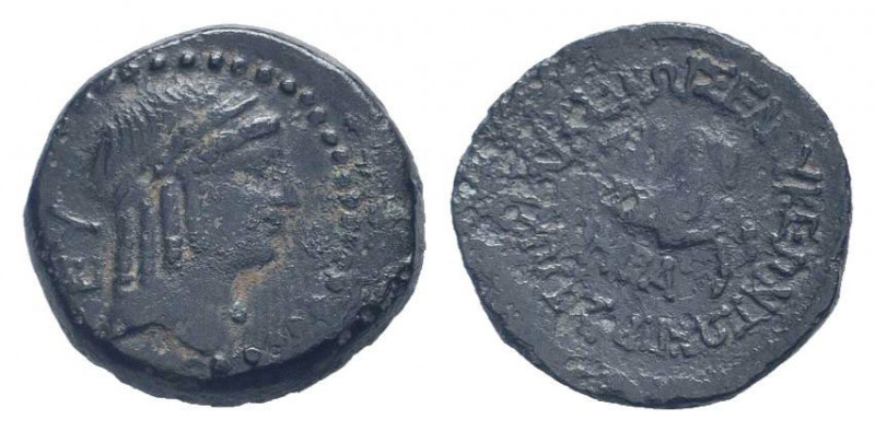 CILICIA. Seleukeia ad Kalykadnon.2nd Century BC.AE Bronze. ΣYM, Laureate head of...