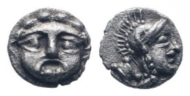 PISIDIA.Selge.Circa 350-300 BC.AR obol. head of Gorgoneion/head of Athena.SNG BN 1929-34.Very fine.

Weight : 1.0 gr

Diameter : 9 mm