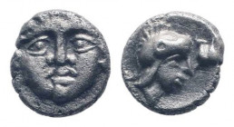 PISIDIA.Selge.Circa 350-300 BC.AR obol. head of Gorgoneion/head of Athena. SNG Copenhagen 246, 251-254; SNG Aulock. 4278; SNG Pfalz 337-340; SNG Paris...