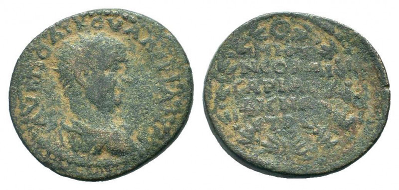 PONTUS. Neocaesarea. Valerian I. 253-260 AD.AE Bronze. AY K ΠΟ ΛIK OYAΛЄPIANOC R...