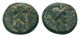 MYSIA.Pergamon.Circa 27-138 AD.AE Bronze. ΘEON CYNKΛHTON; draped bust of the Senate right / ΘEAN ΡΩMHN; draped bust of Roma right. RPC online 2373.Goo...