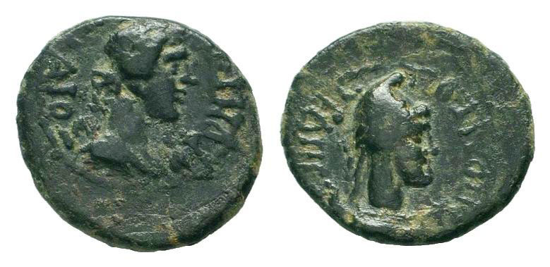 CARIA.Trapezopolis. Pseudo-autonomous .100-200.AE Bronze.ΚΛΑΥΔΙΟΣ ΟΡΟΝΤΗΣ, Apoll...