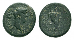 LYDIA. Mastaura. Nero .54-68 AD. AE Bronze.NEPωN CEBACTOC, Bare head right / MACTAYPEITωN, Cornucopia. RPC I online 2678;BMC 9.Very fine.RARE.


Weigh...