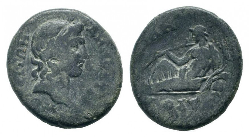 LYDIA.Tripolis . Pseudo-autonomous.ΔΗΜΟϹ ΤΡΙΠΟΛΕΙΤΩΝ, barehead of Demos, Right /...