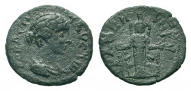 PHRYGIA. Ancyra. Faustina Junior, Augusta, 147-175 AD>AE Bronze. ΦΑVСΤЄΙΝΑ СЄΒΑСΤΗ, Draped bust of Faustina Junior to right / ΑΝΚYΡΑΝΩΝ Cult-statue of...