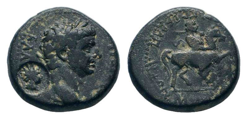 PHRYGIA. Hierapolis. Claudius.41-54 AD. AE Bronze.KΛAYΔIOΣ KAIΣAP, Laureate head...