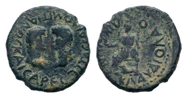 LYCAONIA.Laodikeia Kombusta.Titus and Domitian.69-79 AD.AE Bronze.TITOC KAI ΔOMI...