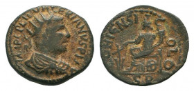 LYCAONIA. Iconium.Gallienus.253-268 AD. AE Bronze.IMP C P LIC GALLIENVC P F A, radiate, draped and cuirassed bust right / ICOHIENSI COLO - S R, Tyche ...