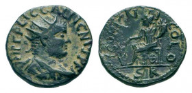 LYCAONIA. Iconium.Gallienus.253-268 AD. AE Bronze.IMP C P LIC GALLIENVC P F A, radiate, draped and cuirassed bust right / ICOHIENSI COLO - S R, Tyche ...