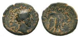 CAPPADOCIA. Caesarea-Eusebeia.Marcus Aurelius.161-180 AD.AE Bronze.ΑΥ ΤΟΚ ΑΝΤⲰΝƐΙΝΟϹ ϹƐΒΑϹΤ, 	laureate head of Marcus Aurelius, right / ΚΑΙϹΑΡƐⲰΝ Τ Π ...
