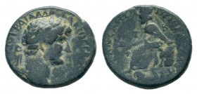CAPPADOCIA.Tyana.Hadrian.117-138 AD.AE Bronze.ΑΥΤΟ ΚΑΙС ΤΡΑΙΑ ΑΔΡΙΑΝΟС СЄΒΑСΤΟС, Laureate head of Hadrian to right / ΤΥΑΝΕΩΝ ΤΩ ΠΡ Τ ΙΕΡ ΑСΥ ΑΥ / ЄT -...