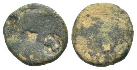 UNCERTAIN.AE Bronze.Head of to right, Countermark, / Blank worn surface.Howgego 192.Fine.


Weight : 9.5 gr

Diameter : 25 mm