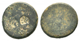 UNCERTAIN.AE Bronze. Blank worn surface, Countermark / Blank worn surface .Howgego 


Weight : 8.9 gr

Diameter : 22 mm