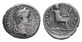 TIBERIUS.14-37 AD.Lugdunum mint.AR Denarius.TI CΛESΛR DIVI ΛVG F ΛVGVSTVS; laureate head of Tiberius to right / PONTIF MΛXIM; Livia seated right, hold...