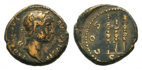 HADRIAN.117-138 AD.Rome mint.AE Bronze. HADRIANVS AVGVSTVS P P, Laureate head right/ COS III S - C, Three standards. RIC 689.Good very fine.


Weight ...