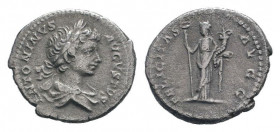 CARACALLA.198-217 AD.Rome mint.AR Denarius.Laureate, draped and cuirassed bust right / Felicitas standing left, holding long caduceus in right hand, c...