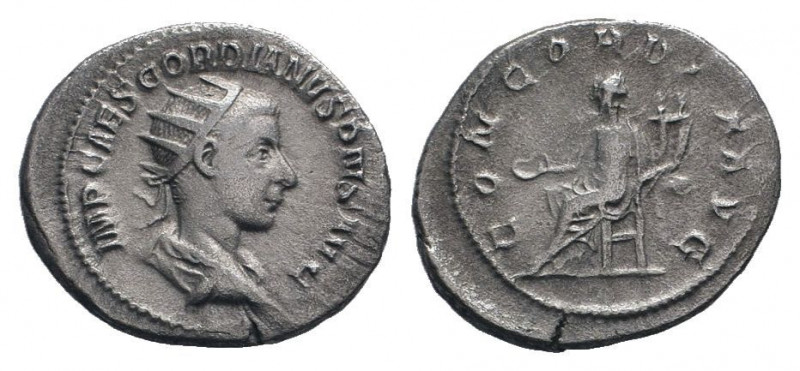 GORDIAN III.238-244 AD.Rome mint.AR Antoninianus.IMP CAES M ANT GORDIANVS PIVS A...