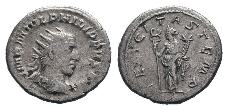 PHILIP I.247-249 AD.Rome mint.AR Antoninianus. IMP M IVL PHILIPPVS AVG, Bust of ...